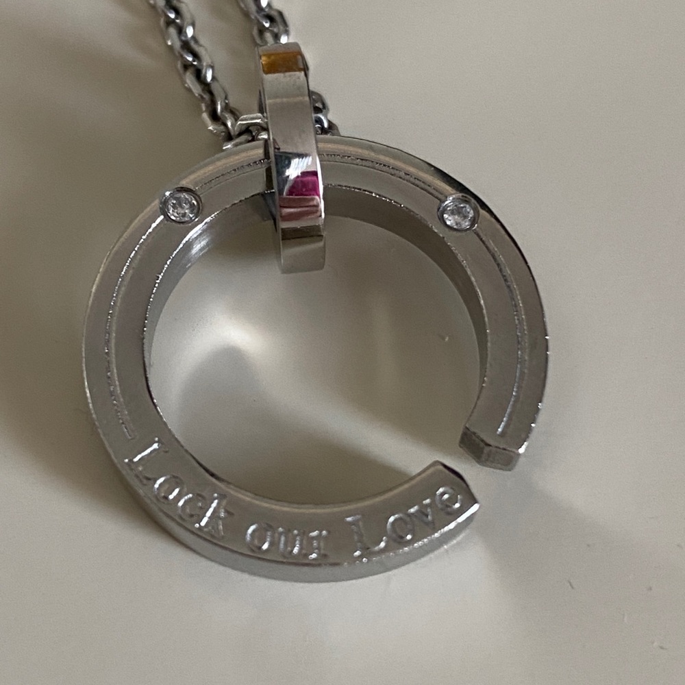 “Lock Our Love” - Silver / CZ Necklace